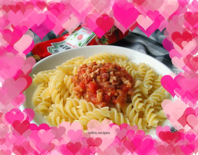 Simple and plain version of spaghetti with meat sauce