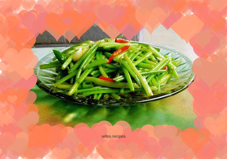 Stir-fried sweet potato stems