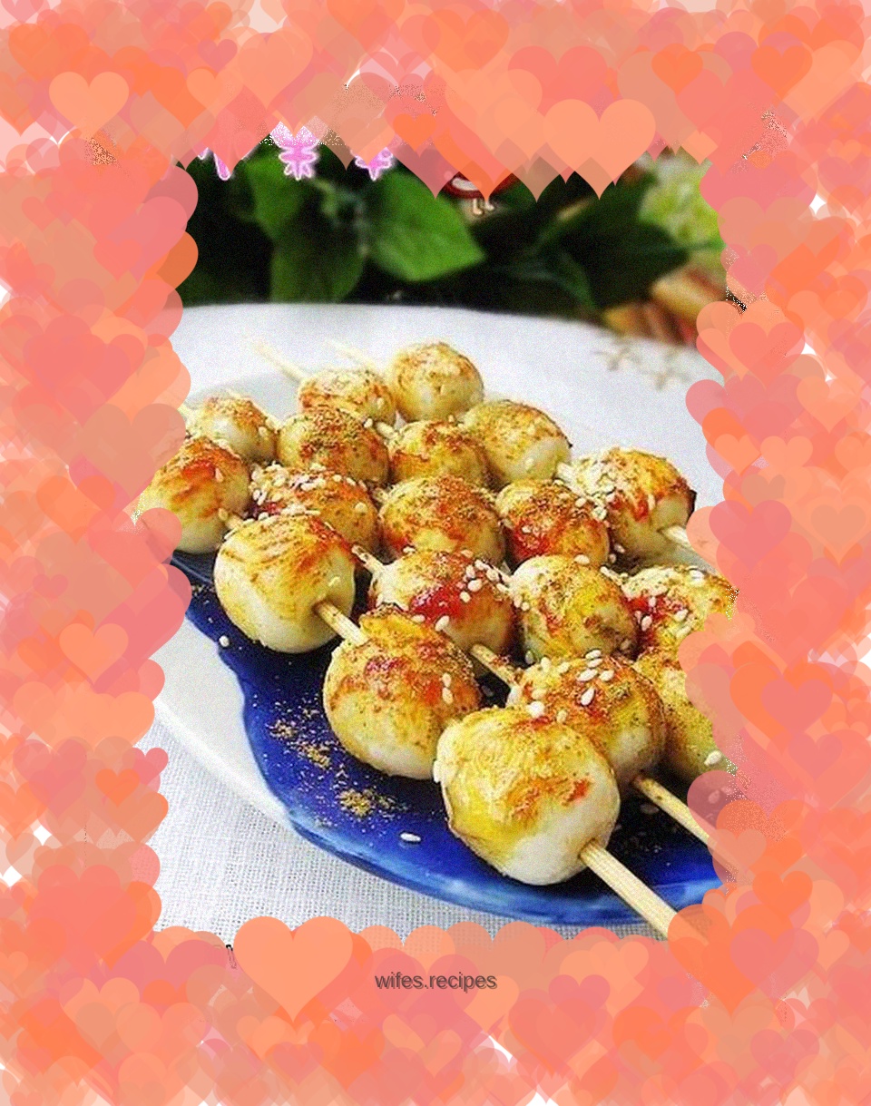 Spicy tiger egg skewers