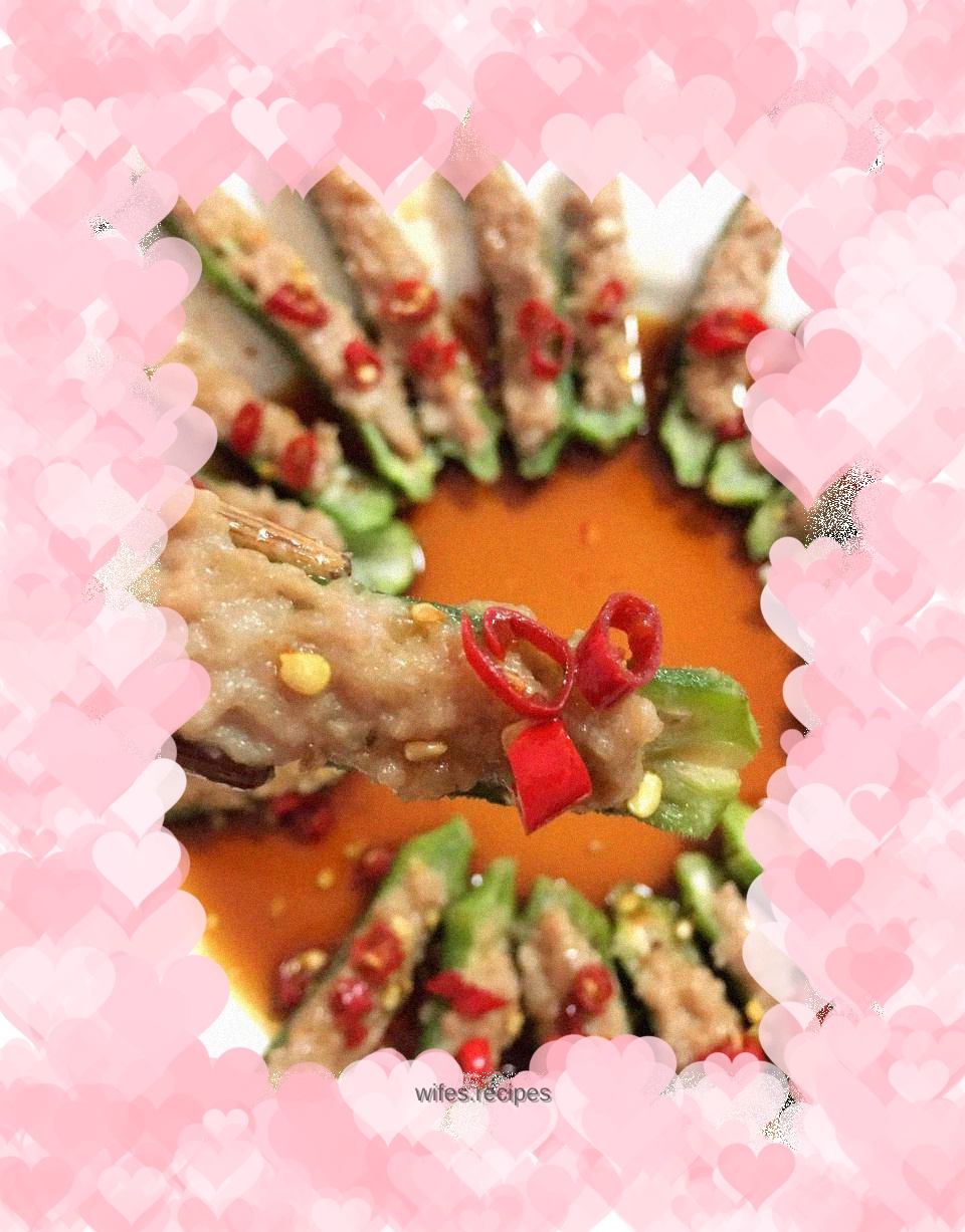 Steamed Minced Pork Okra