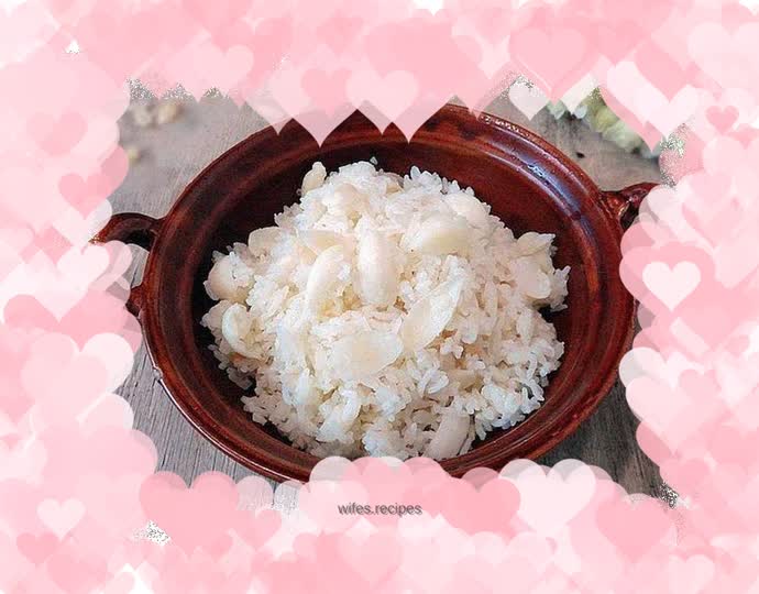 Soy milk and lily rice