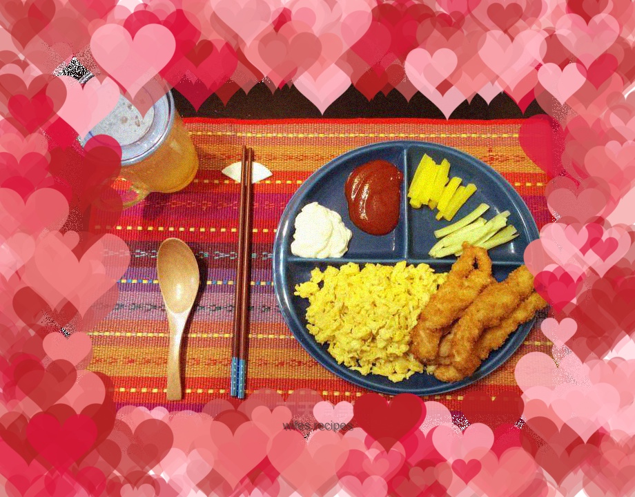 Fried chicken tenders, chicken strips