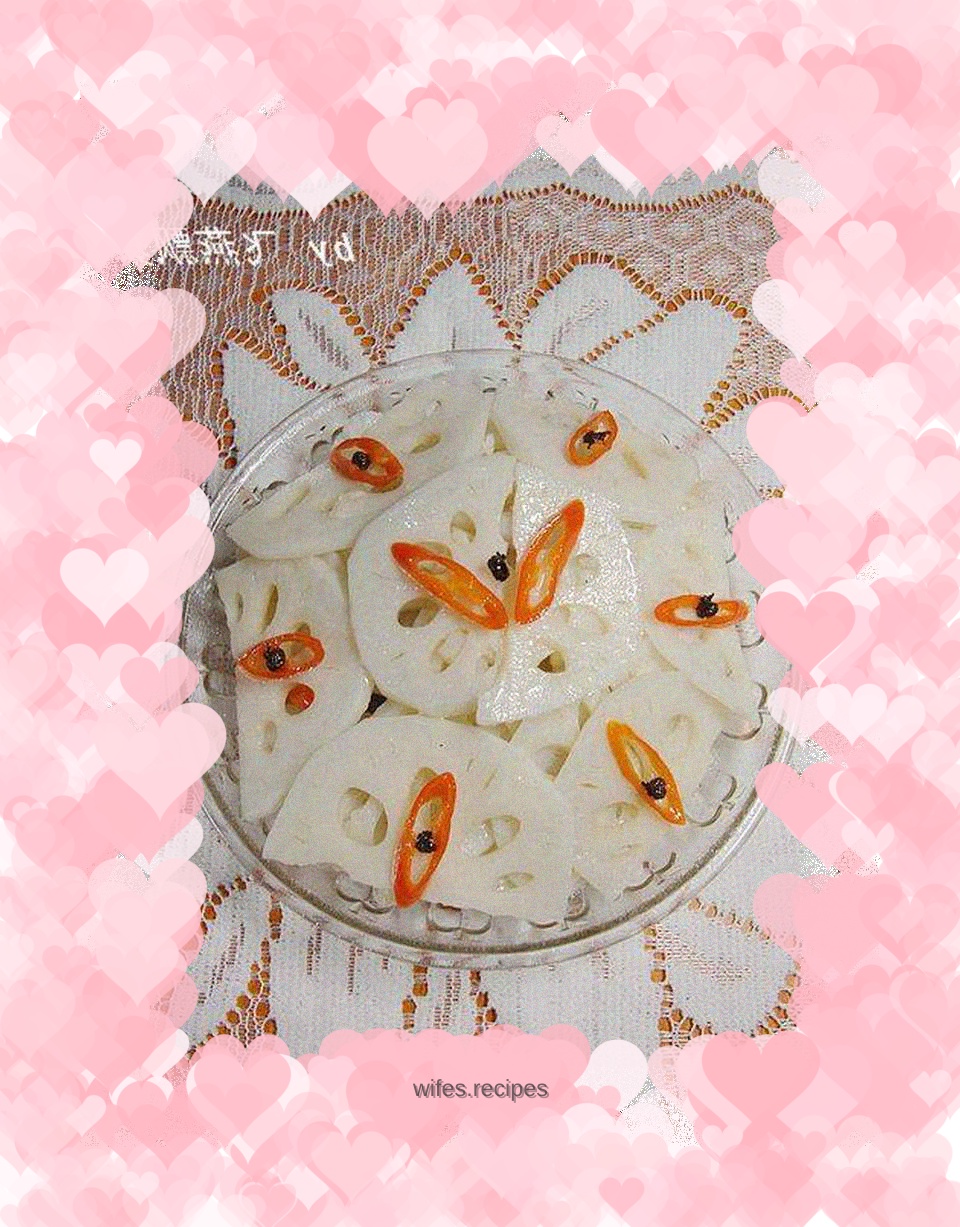 Refreshing cold dish------[Lotus root slices with pepper oil]