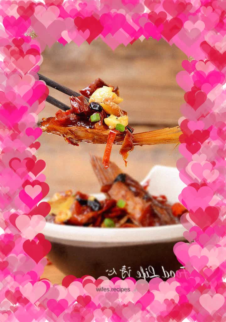 【Steamed and Smoked Fish with Black Bean Pepper】--- A farmhouse dish that is perfect for rice