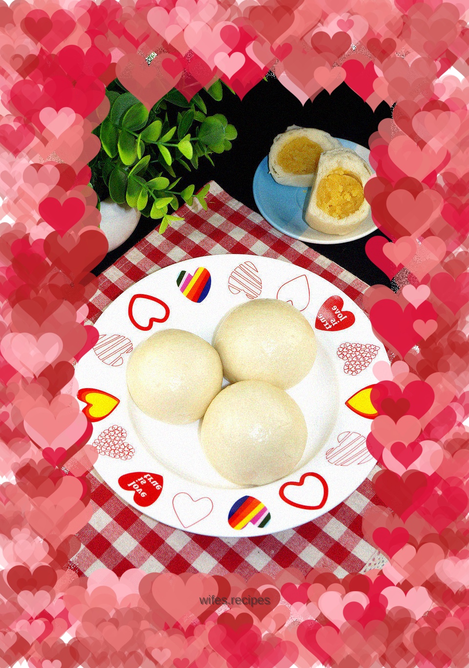 Homemade custard buns