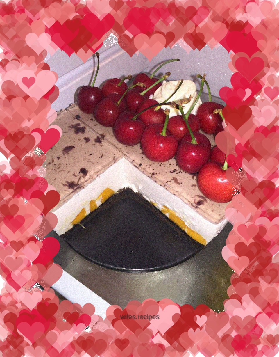 Mango Cherry Blueberry Yoghurt Cake (No Bake)