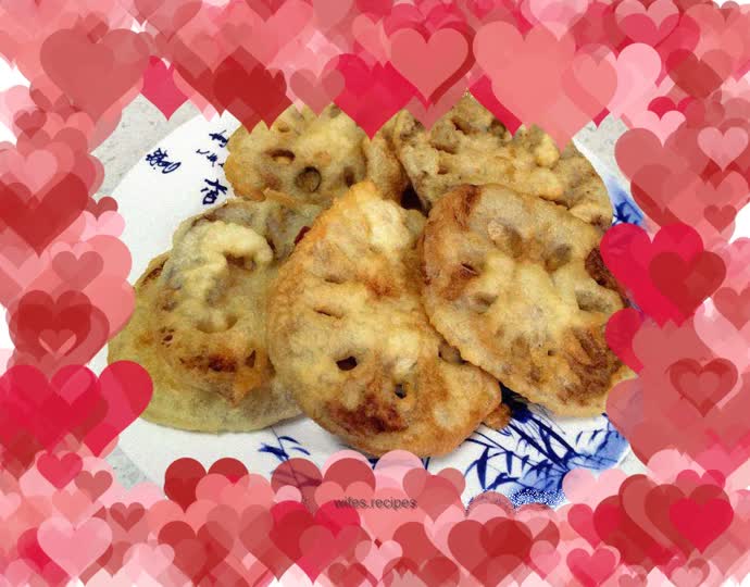 Vegetarian fried lotus root slices