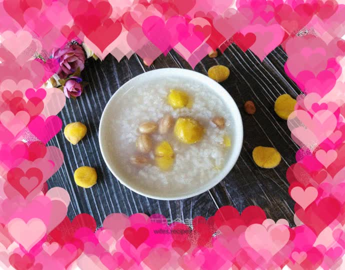 Chestnut and peanut porridge