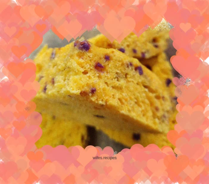 Pumpkin and purple potato cake