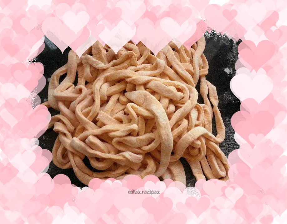 Handmade carrot noodles