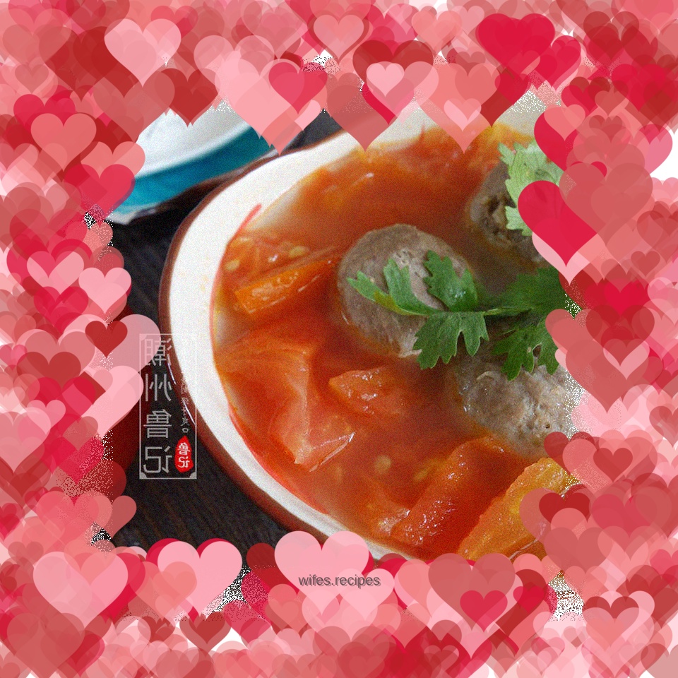 Tomato Beef Ball Soup