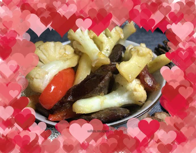 Cauliflower fried sausage