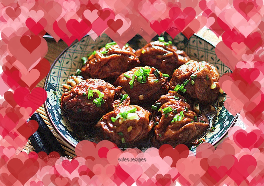 Braised oily gluten stuffed pork