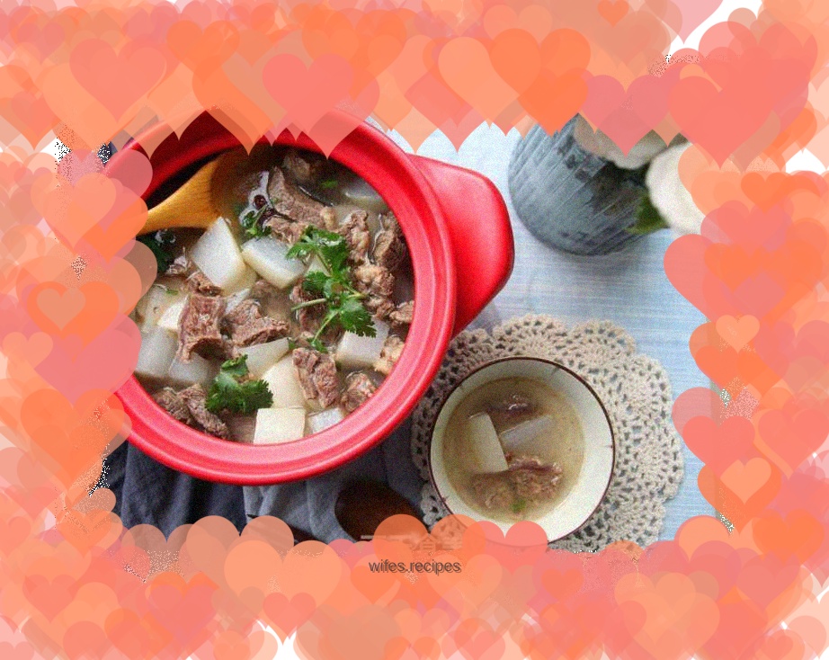 Stewed beef brisket with white radish