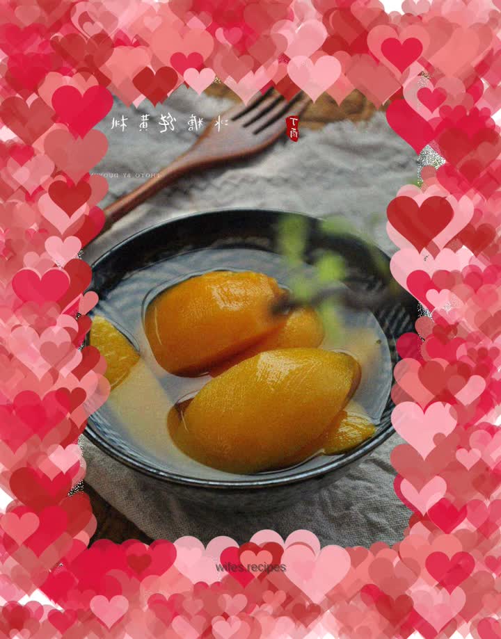 Stewed Yellow Peach with Rock Sugar