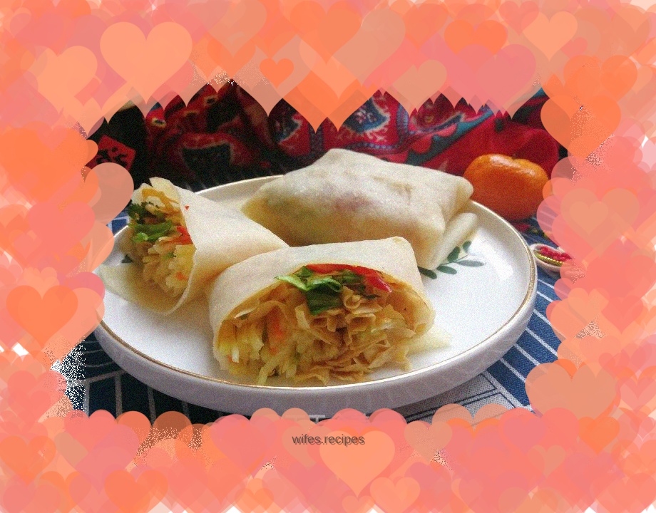 Spring pancakes and cabbage