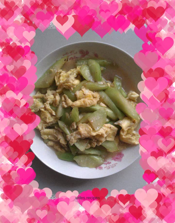 Scrambled eggs with loofah