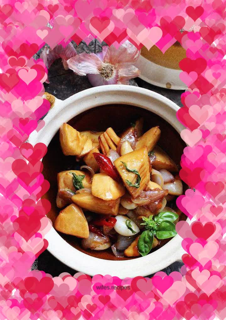 Fresh, tender and crispy---three cups of bamboo shoots