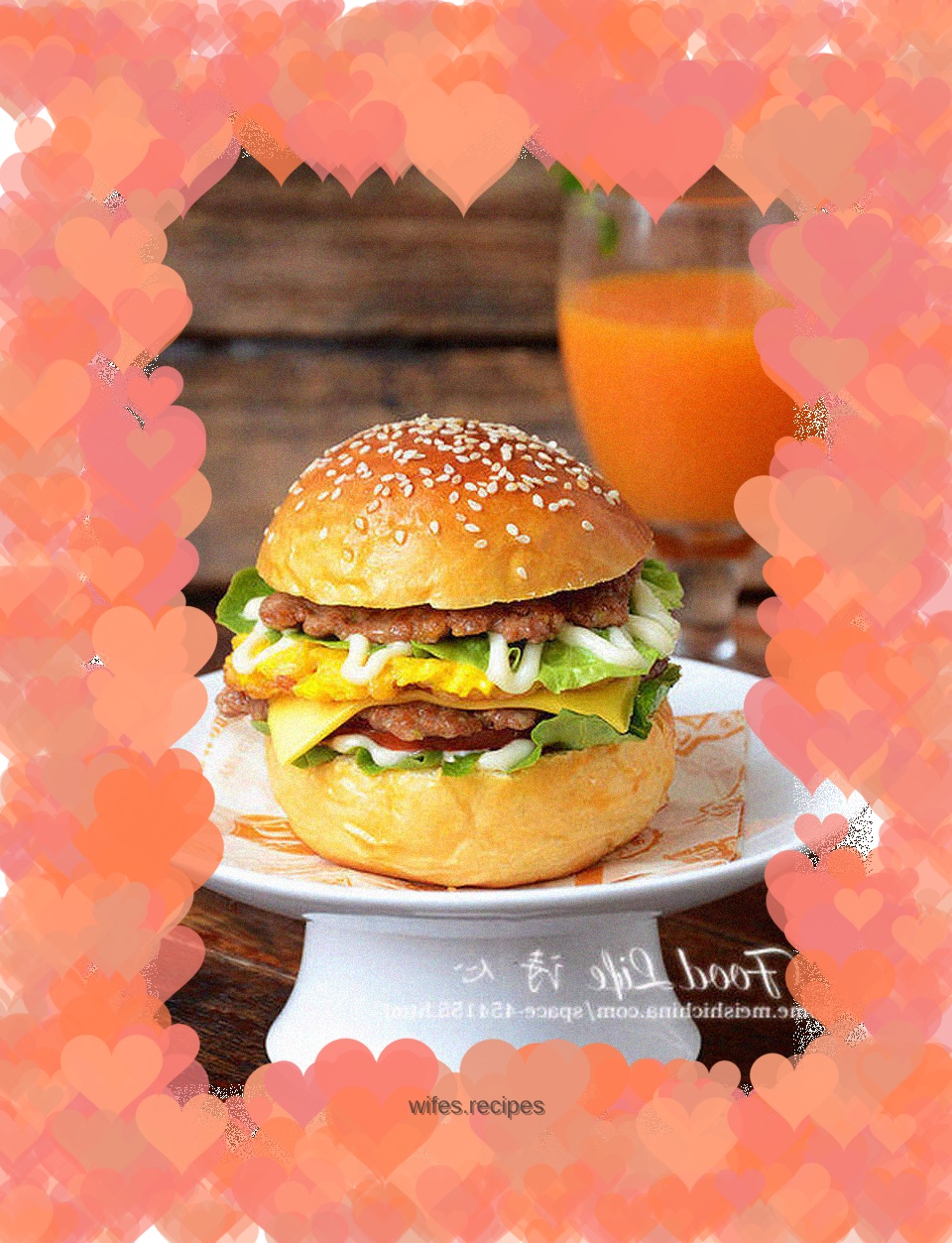【Double-layer pork burger】---an extremely nutritious breakfast