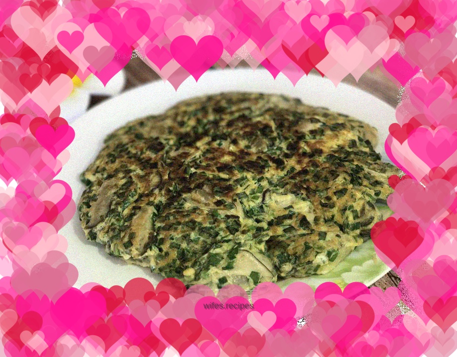 Fried oysters with leek and egg