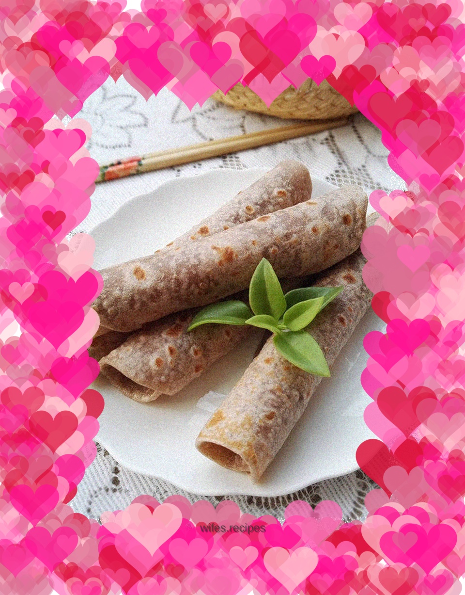 Brown wheat flour pancake