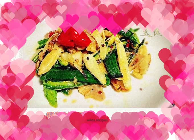 Stir-fried chicken legs with ginger