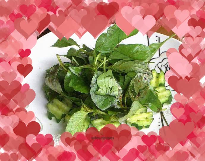 Cold salad with special herbs and vegetables---Nepeta japonicus