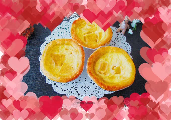 Mango egg tart