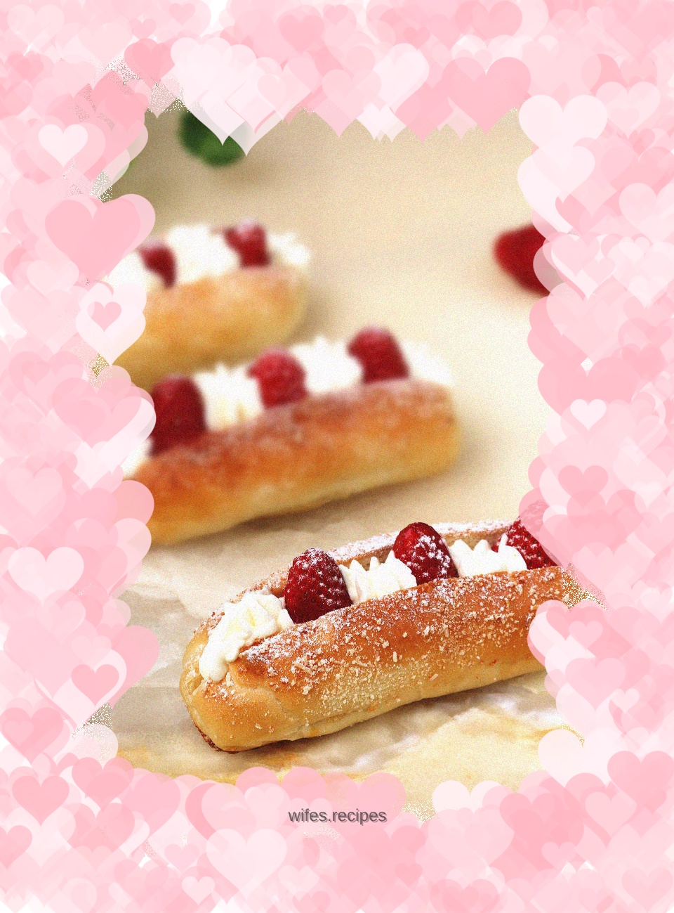 Strawberry sandwich milk bread