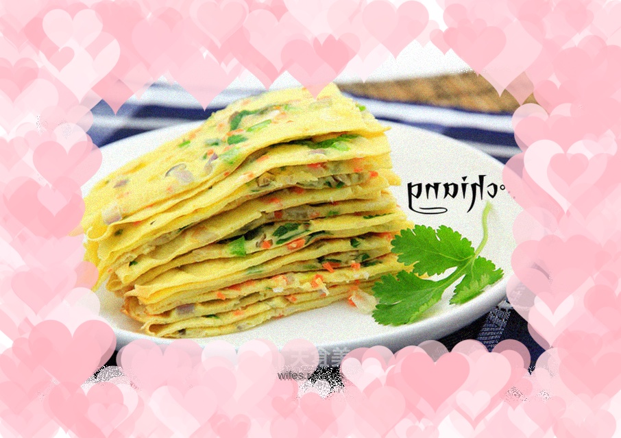 Fresh vegetable egg pancake