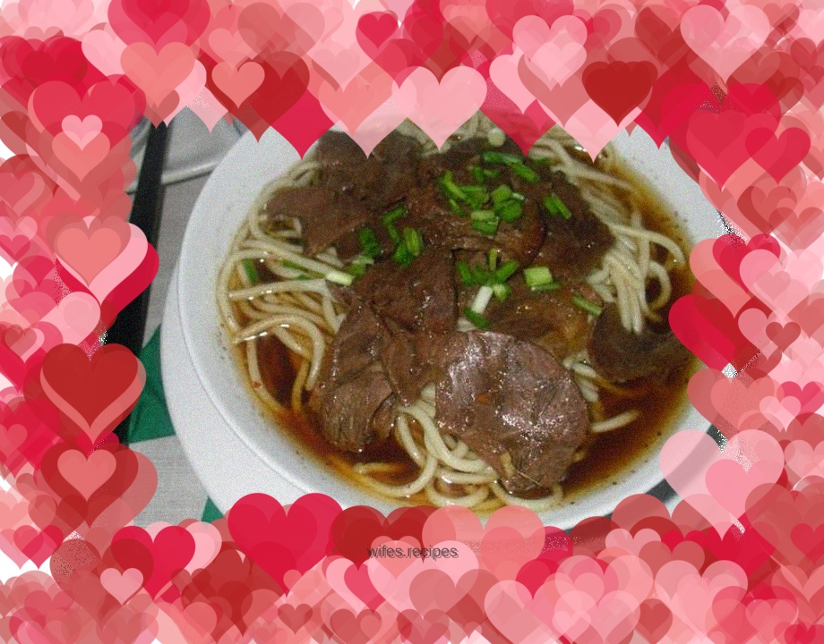 Homemade beef noodles