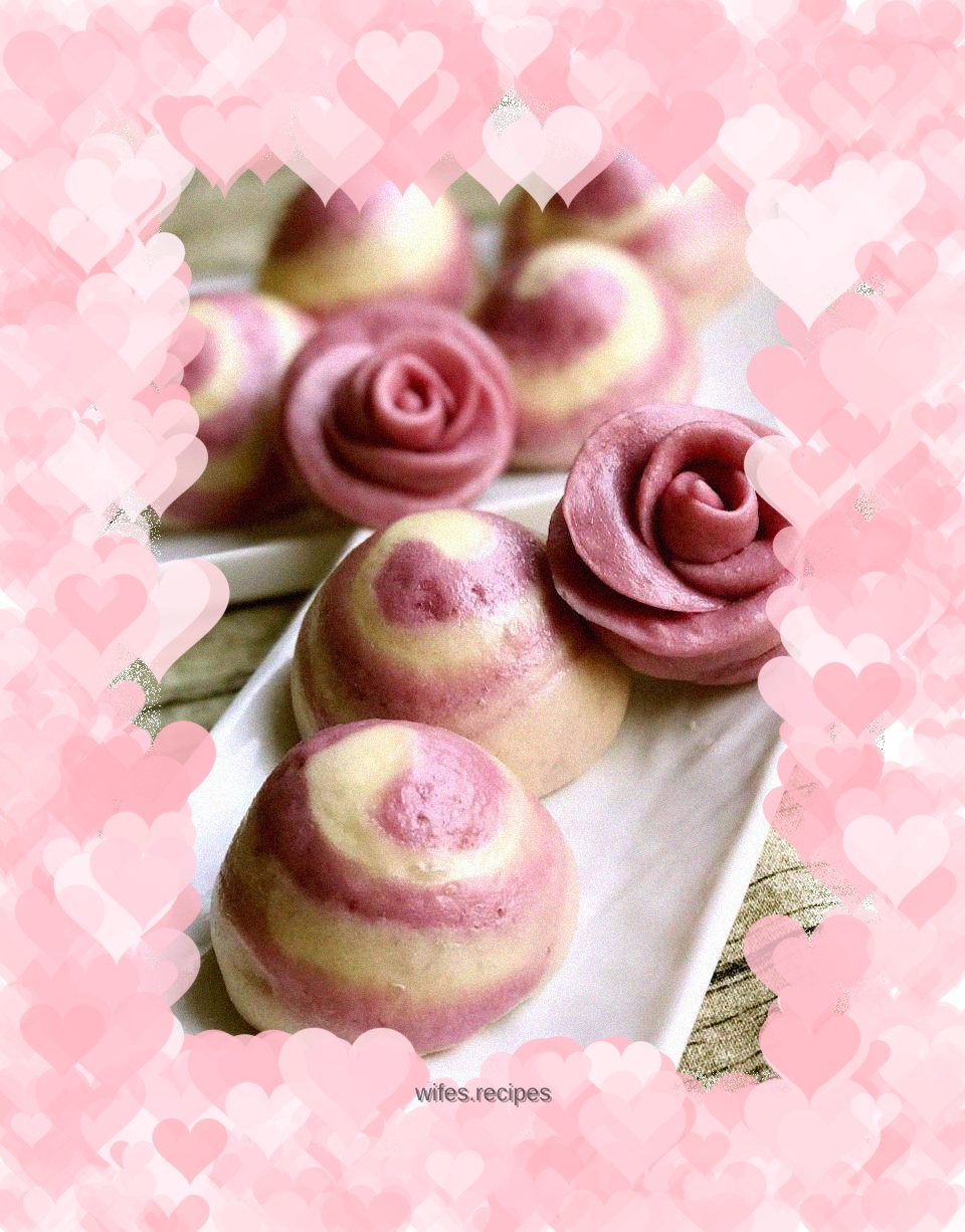 Purple sweet potato spiral bun