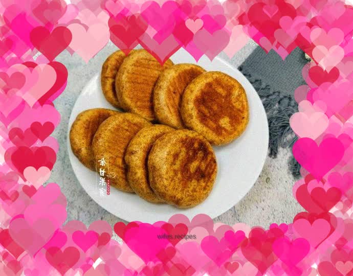 Pumpkin whole wheat bean paste cake