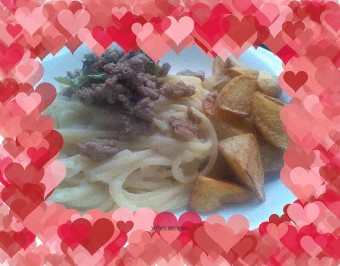 Duck breast mashed potato pasta