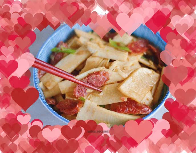 Stir-fried Chinese Sausage with Winter Bamboo Shoots