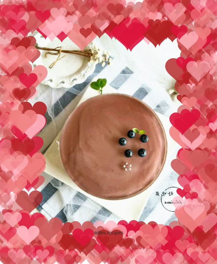 Blueberry mirror mousse cake