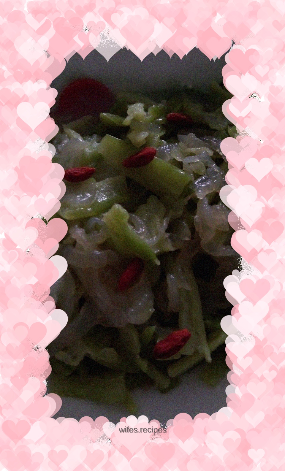 Bitter melon mixed with shredded stings