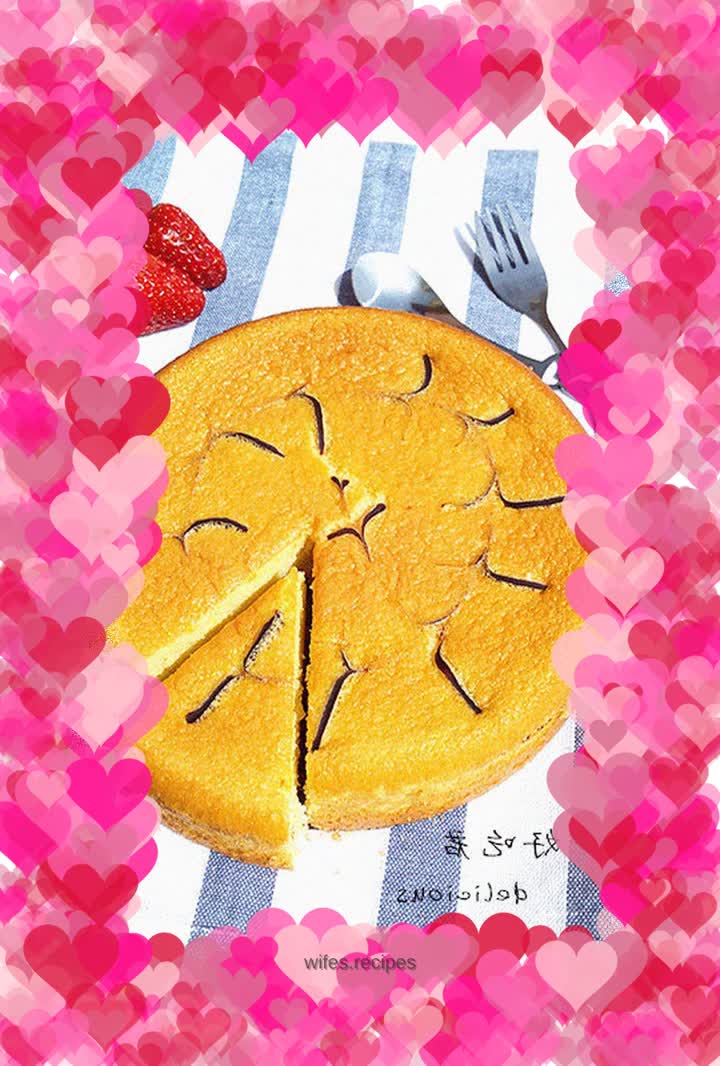 Latte art sponge cake