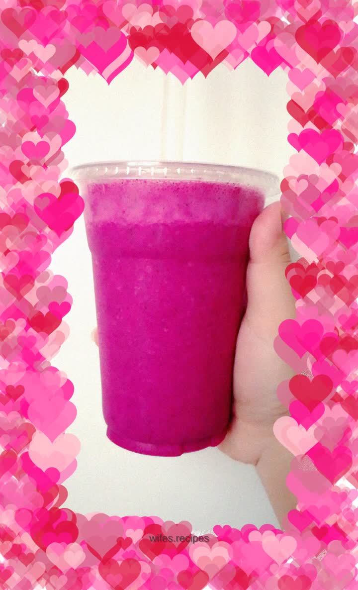 Dragon fruit red milk juice