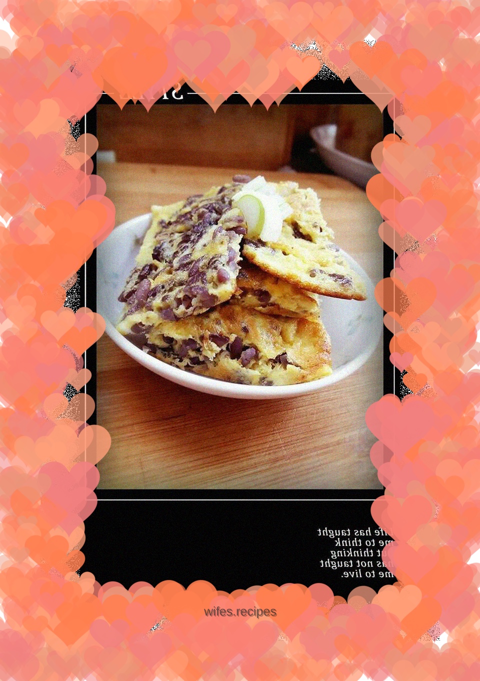 Black rice egg pancake