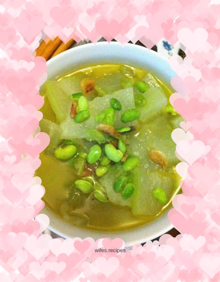Summer appetizer—Winter Melon and Edamame Soup