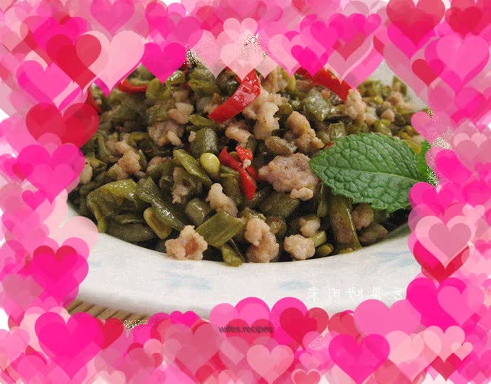 Stir-fried minced pork with pickled beans