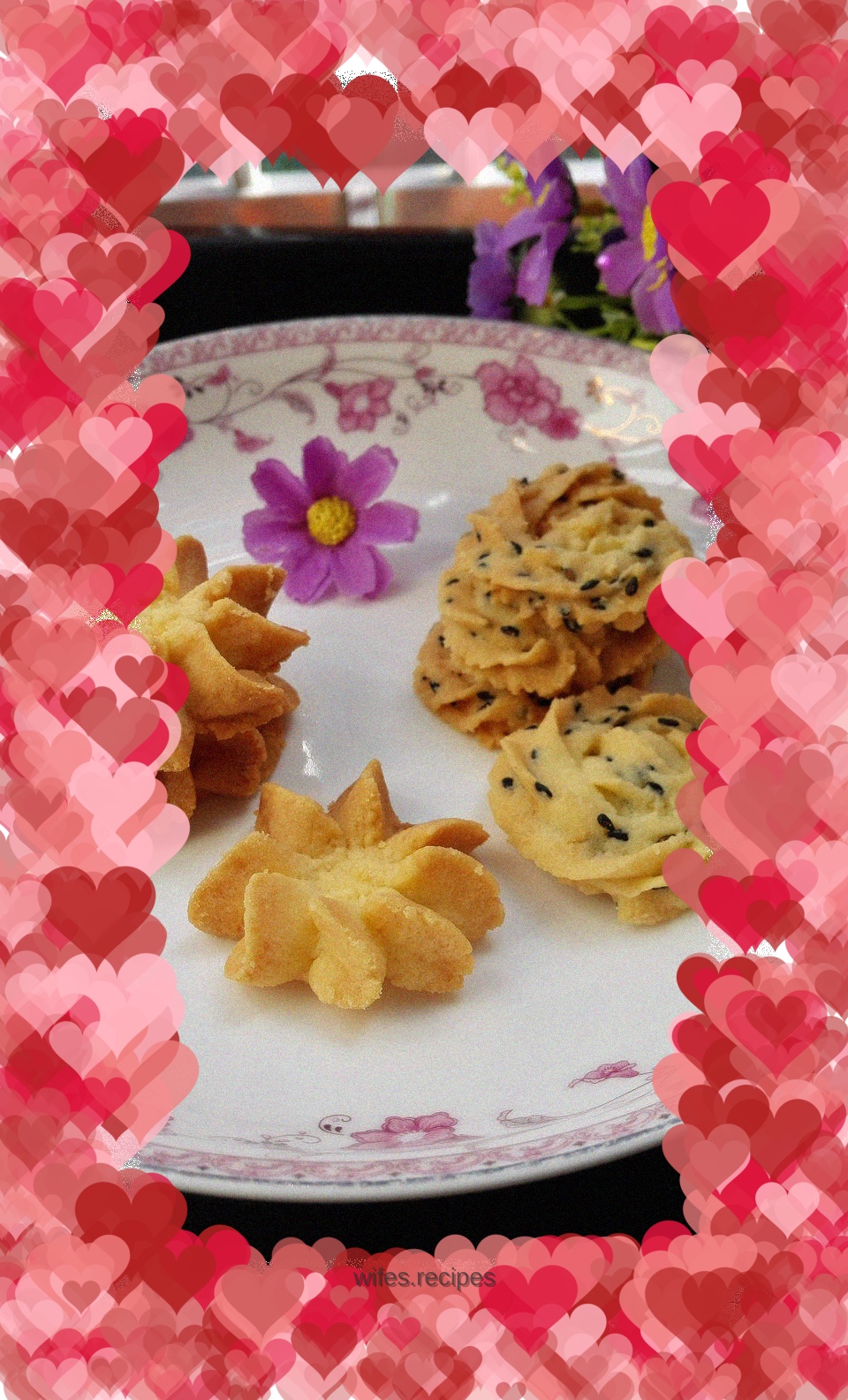 Black sesame cookies