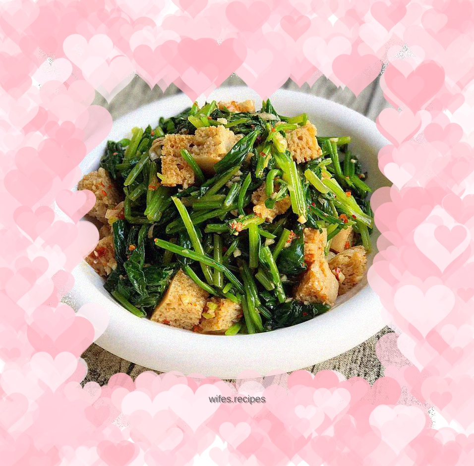 Spinach mixed with gluten