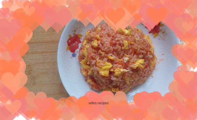 Braised rice with tomato sauce