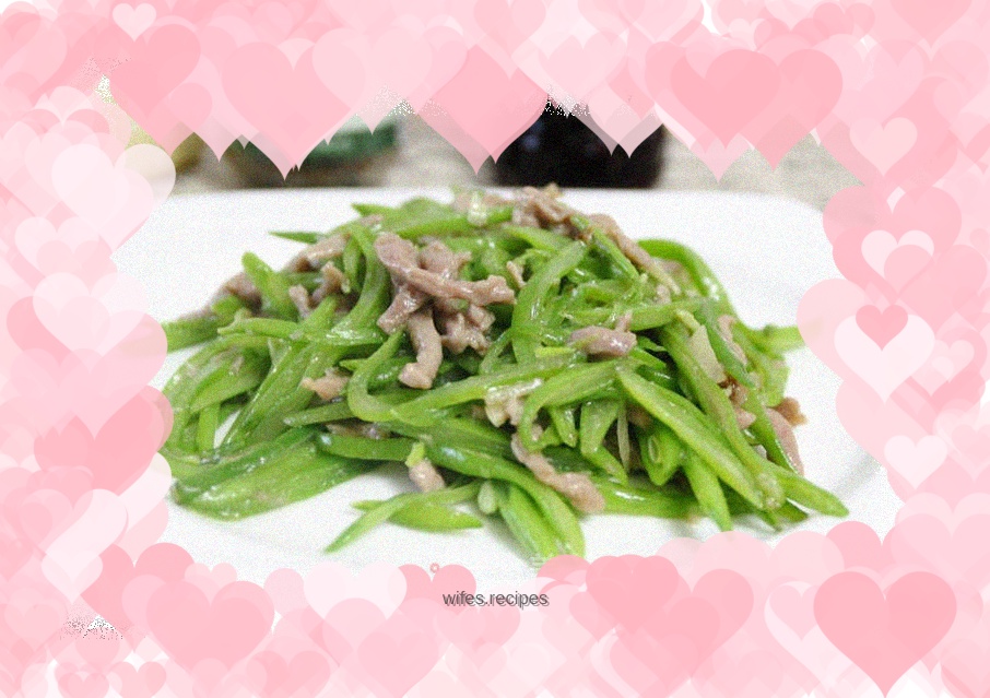 Home-style stir-fry: Stir-fried pork with lentils