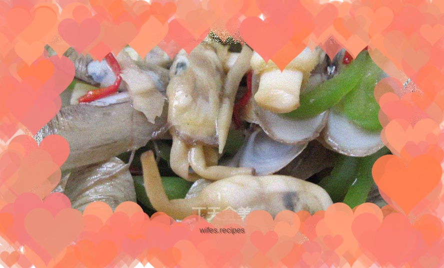 Stir-fried razor clams with hot pepper