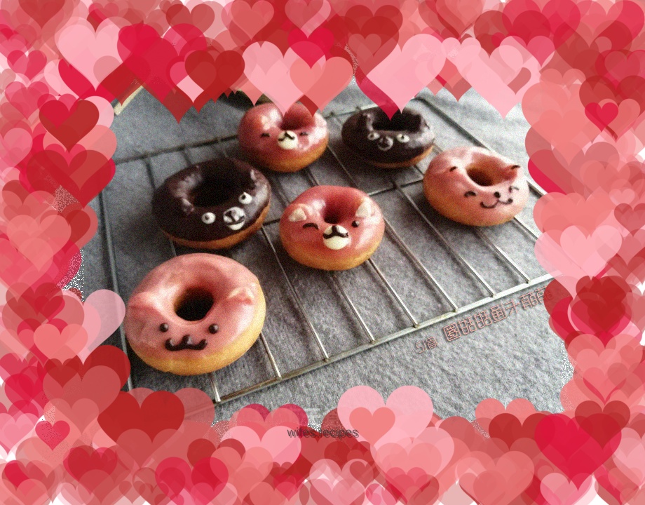 Cute cartoon donuts