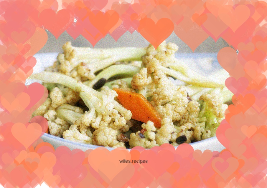 Cauliflower with soy sauce