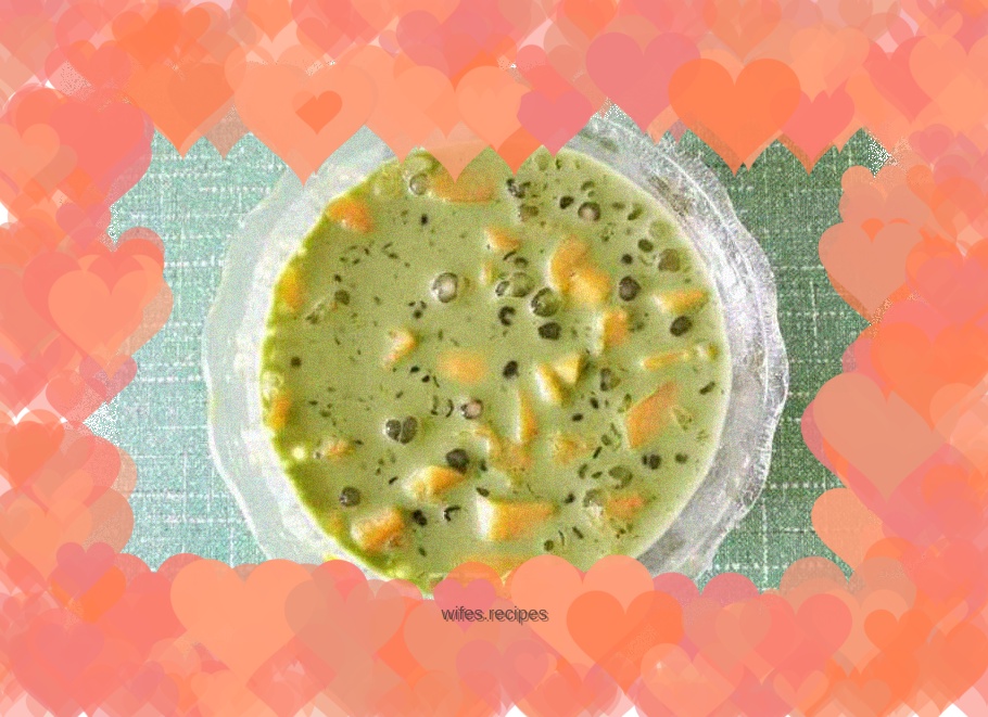 Green juice mango sago